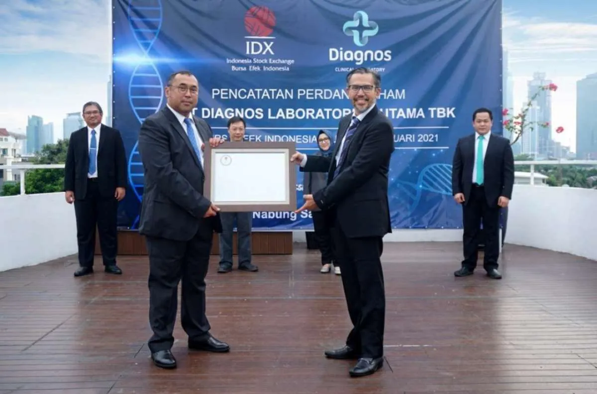 Resmi melantai di bursa, saham Diagnos Laboratorium (DGNS) melesat 35%
