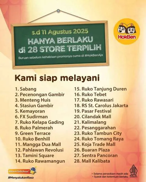 Promo HokBen Surprise Deal sampai 11 Agustus