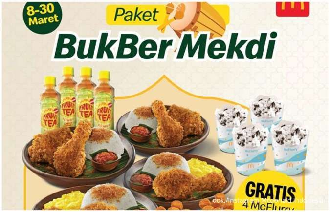 Promo Paket Bukber McD hingga 30 Maret, Ber-4 atau Ber-6 Mulai Rp 46.000-an per Orang