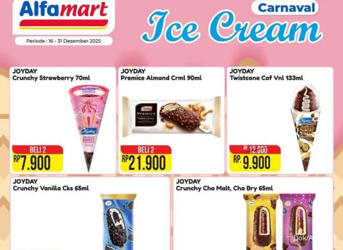 Promo Es Krim Alfamart 16-31 Desember 2025, Campina Korean Series Beli 2 Gratis 1