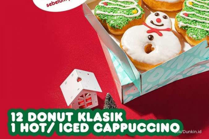 Promo Dunkin Pekan ini 12-18 Desember 2022, Hemat Banyak Beli 12 Donut dan Cappuccino