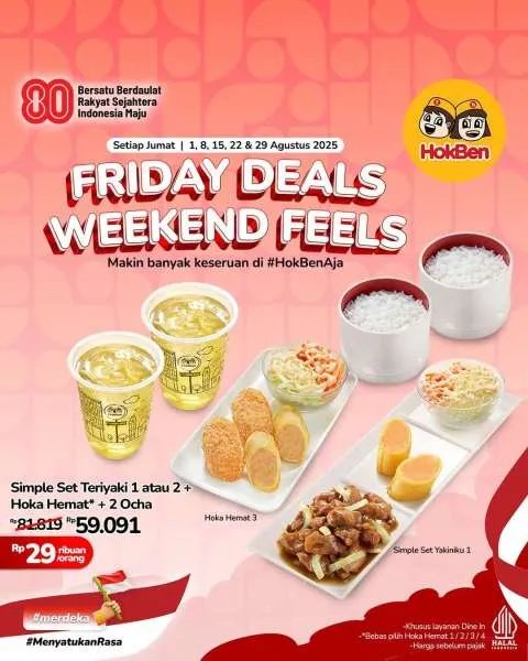 Promo HokBen Friday Deals Agustus