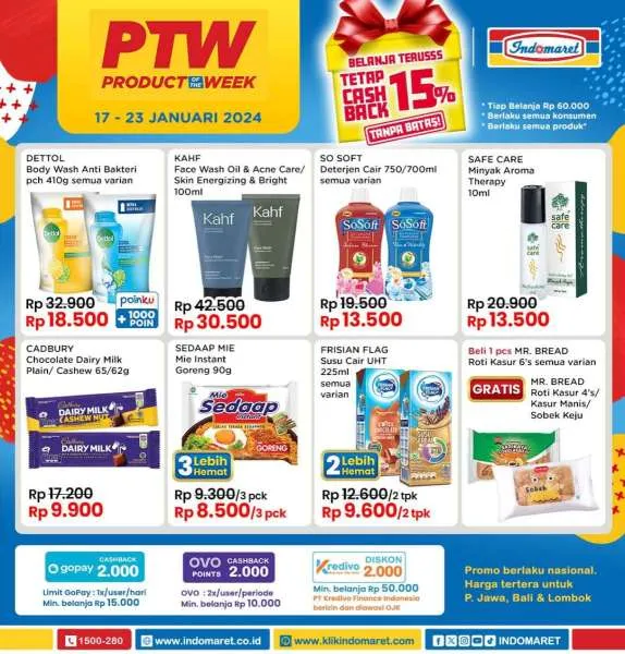 Promo PTW Indomaret Periode 17-23 Januari 2024