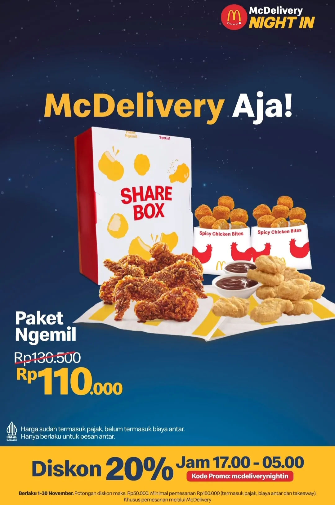 Promo McD McDelivery night in