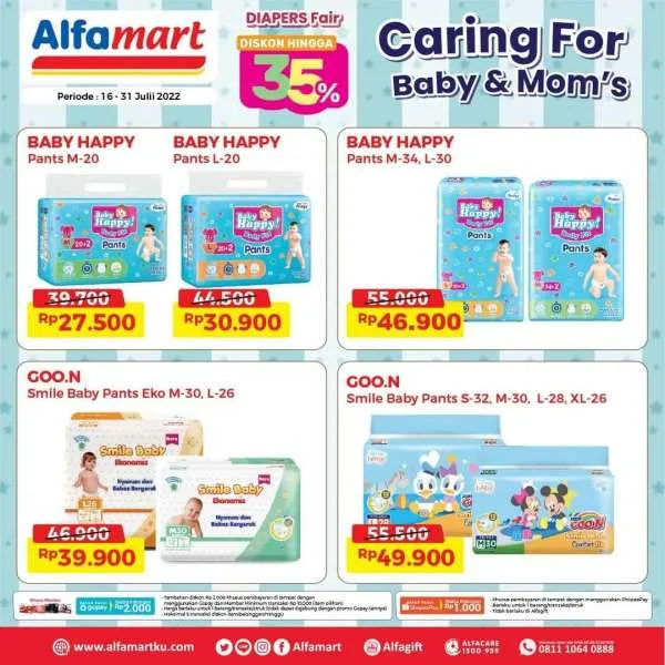 Promo Alfamart Diapers Fair Periode 16-31 Juli 2022