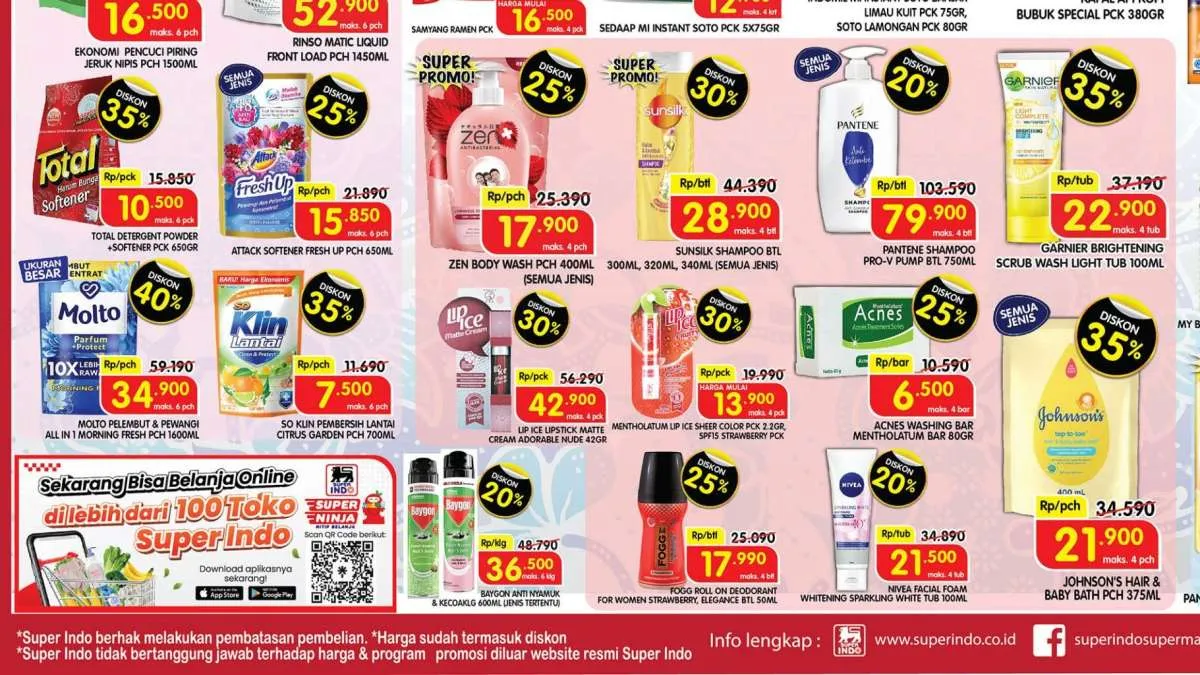 Harga Promo Superindo Weekday 2 Agustus 2023, Potongan Harga Selama 4 Hari