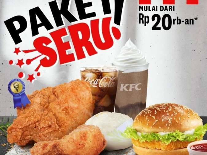 Promo KFC Paket Seru Ayam-Nasi Cuma Rp 20.000 Berlaku hingga 15 September 2024