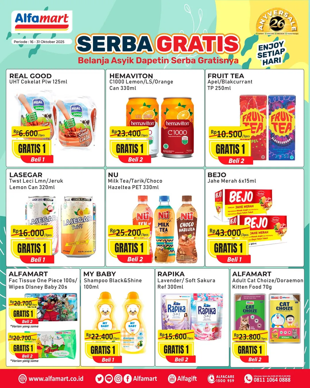 Promo Alfamart Serba Gratis Periode 16-31 Oktober 2025