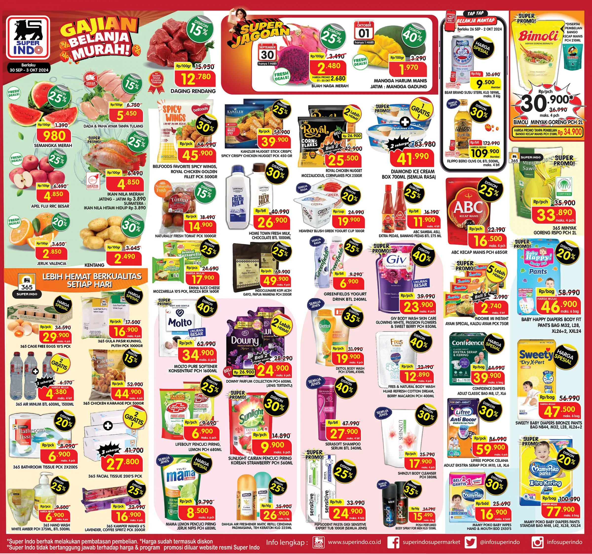 Promo Superindo Weekday Gajian 30 September-3 Oktober 2024