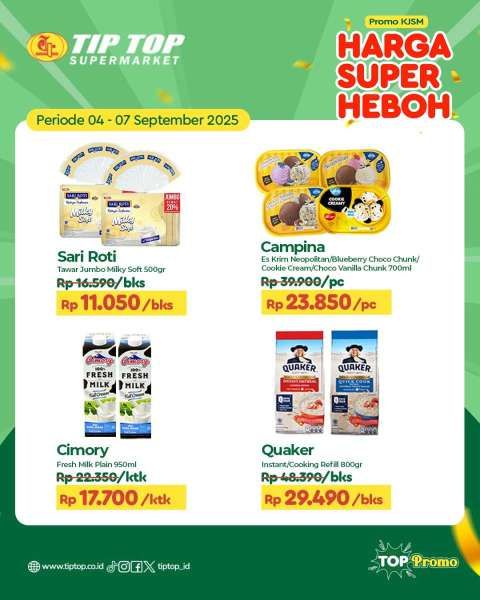 Promo JSM Tip Top 4-7 September 2025