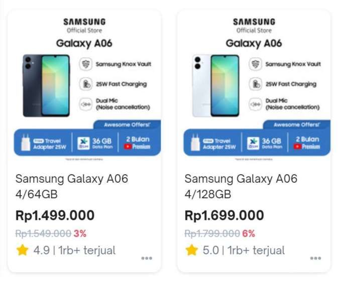 10 HP 1 Jutaan RAM 6 GB, Cek Spek dan Harga Baru April 2025