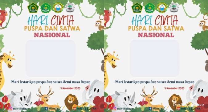 Kumpulan Twibbon Hari Cinta Puspa dan Satwa Nasional 2024 dengan Desain Terbaru 