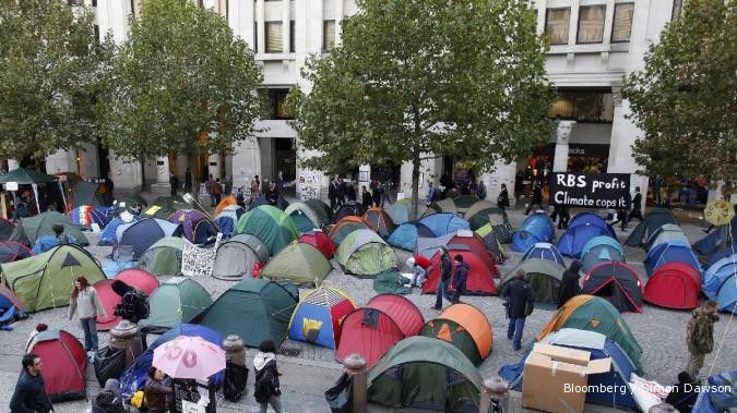 HSBC sukses menggusur pendemo Occupy Hong Kong