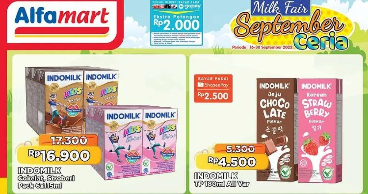 Promo Alfamart di 20 September 2022, Ada Milk Fair September Ceria