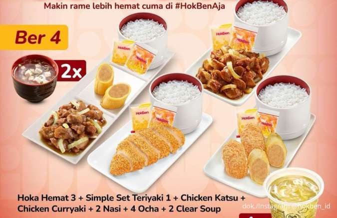 Promo HokBen Bundling Oishii Ojol, Paket Rame-Rame Komplit Mulai Rp 38.000-an