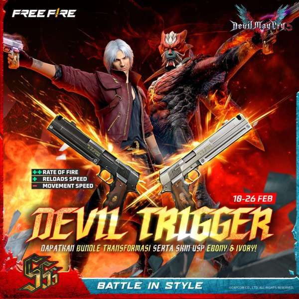 Bundle Devil Trigger Free Fire X Devil May Cry
