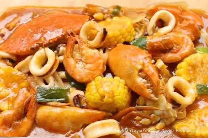 Resep dan Cara Membuat Seafood Saus Padang ala Restoran di Rumah