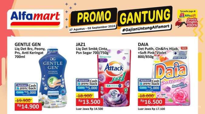 Promo Deterjen & Sabun Mandi di Alfamart Gantung, Banyak Diskon di Tip Top-Superindo