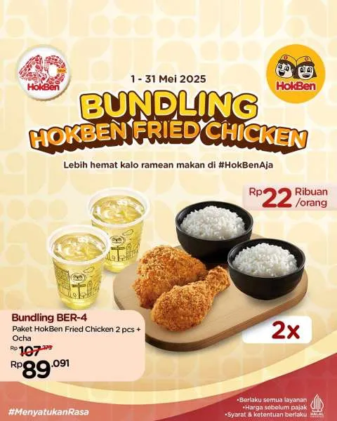 Bundling Hokben Fried Chicken Berempat