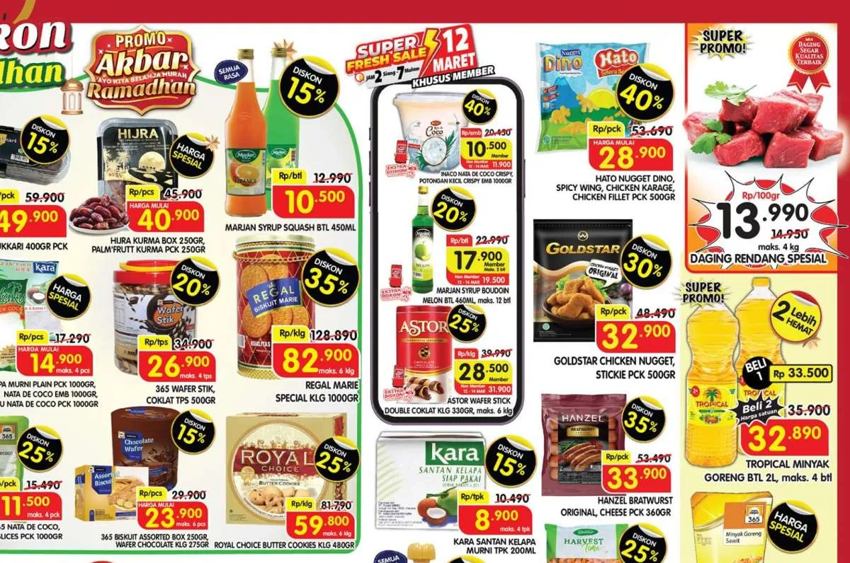 Promo Superindo Hari Ini 12-14 Maret 2024, Kurma-Nata De Coco Harga Spesial Ramadan