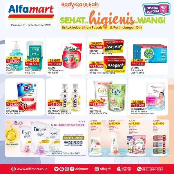 Promo Alfamart Body Care Fair Diskon s/d 40% Periode 1-15 September 2023
