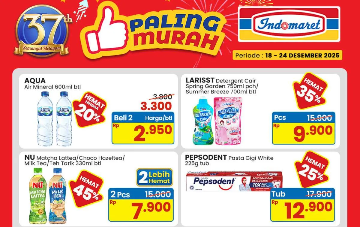 Promo Indomaret 18-24 Desember 2025, Diskon Deterjen Hingga Pepsodent