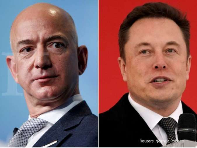 Kekayaan Elon Musk dan Jeff Bezos Menguap Ratusan Triliun dalam Dua Pekan Saja