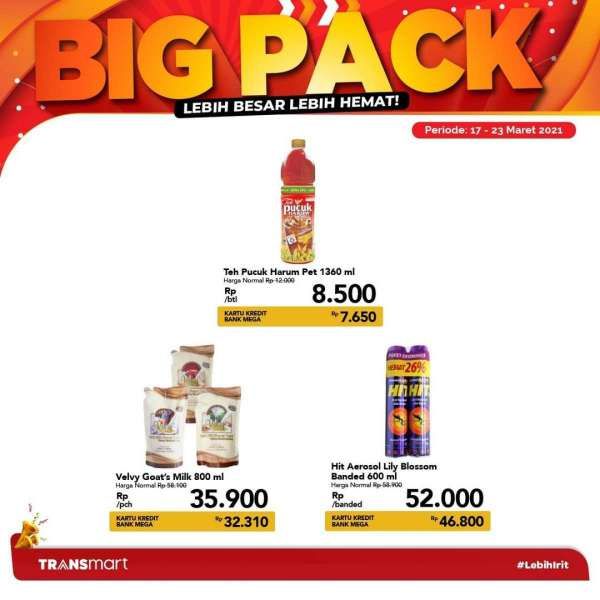 Promo Transmart Carrefour weekday 22 Maret 2021, ada penawaran Big Pack!