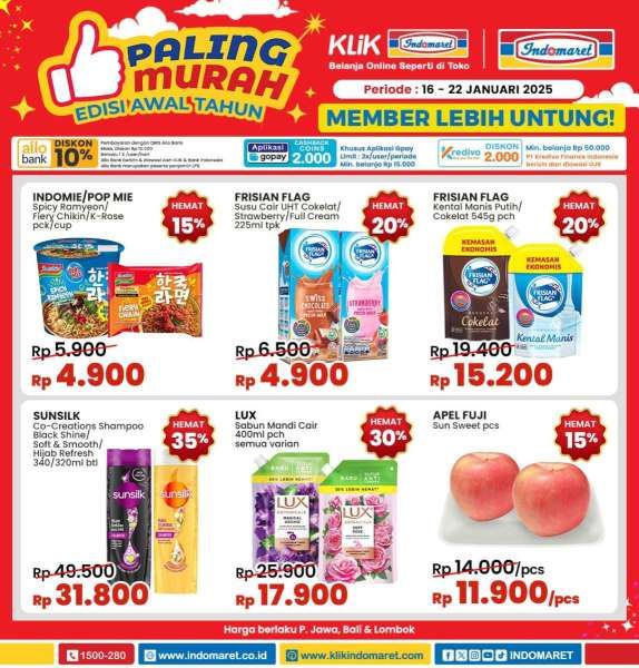 Promo Indomaret 16-22 Januari 2025 Paling Murah