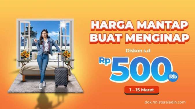 Promo Mister Aladin s.d 15 Maret 2022, Diskon Hotel Buat Staycation hingga Rp 500.000