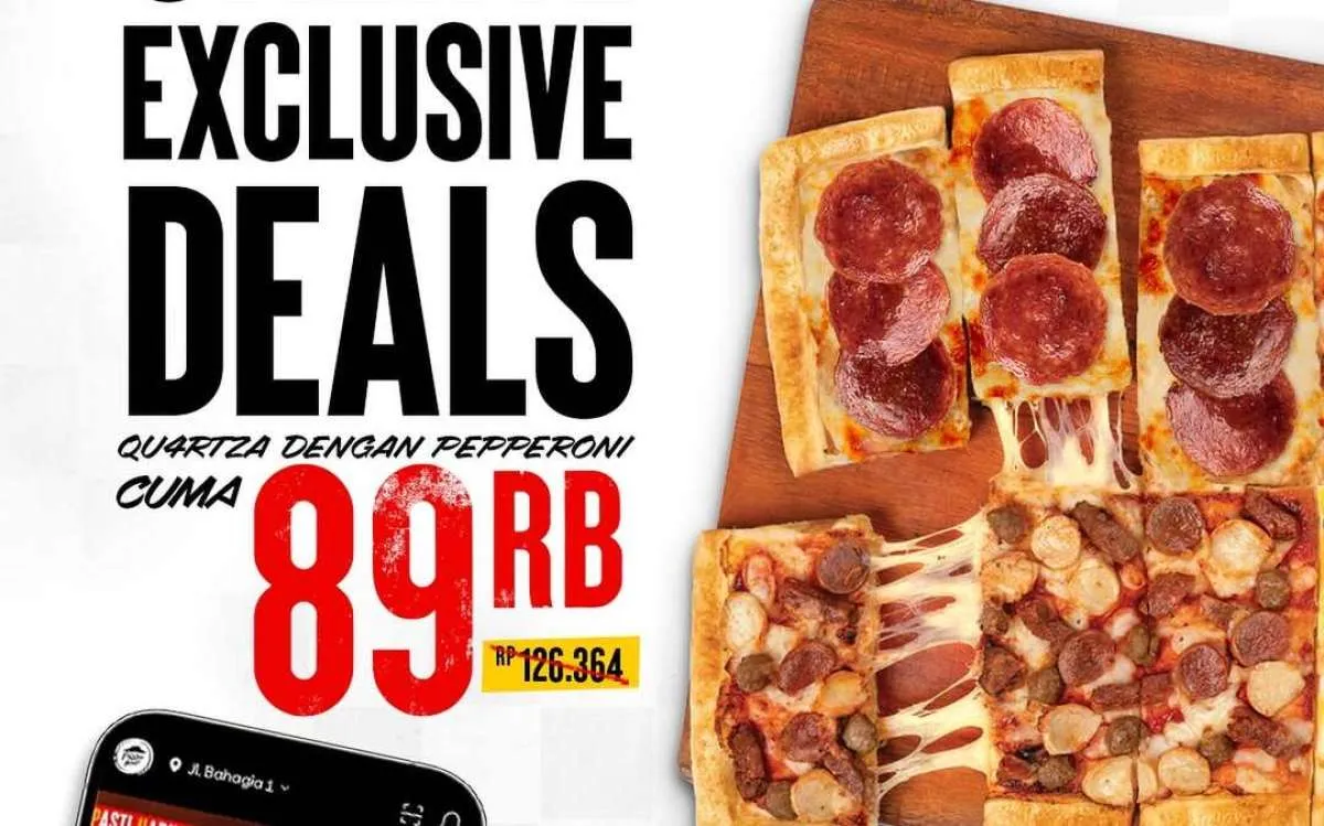 Promo PHD Online Tiap Rabu, QU4RZTA Pizza dengan 4 Topping Favorit Cuma Rp 89.000