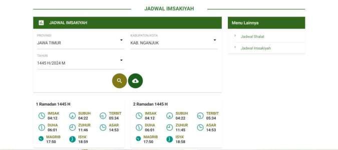 Jadwal Buka Puasa Kabupaten Nganjuk Hari Ini (21/3) Ramadan 2024 dari Kemenag