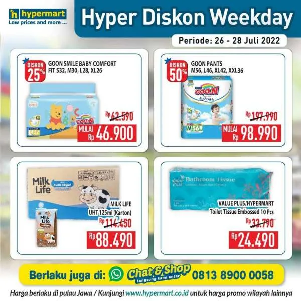 Promo Hypermart Hyper Diskon Weekday Periode 26-28 Juli 2022