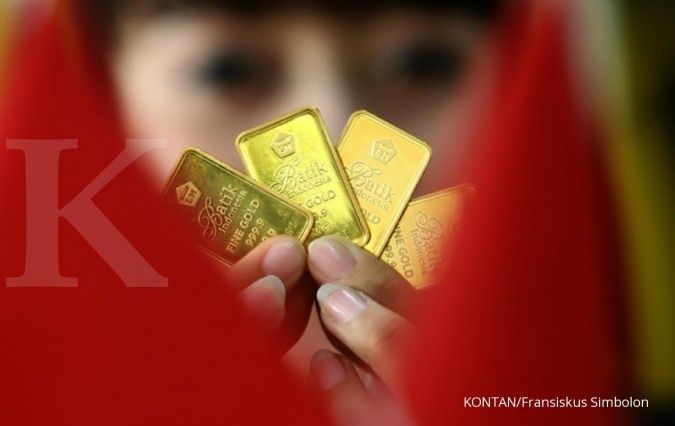 Harga emas Antam stagnan di Rp 665.000