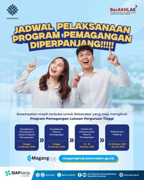Jadwal Program Pemagangan Lulusan Perguruan Tinggi Diperpanjang