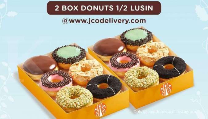 Promo J.CO mingguan sampai 10 Oktober 2021, harga hemat untuk 2 box donuts 1/2 lusin