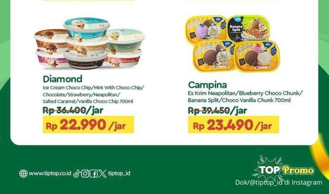 Promo Es Krim Tip Top Weekend hingga Lotte Mart, Campina Lebih Murah Sampai Hari Ini