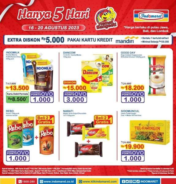 Katalog Promo Indomaret Terbaru 16-20 Agustus 2023, Promo Hanya 5 Hari