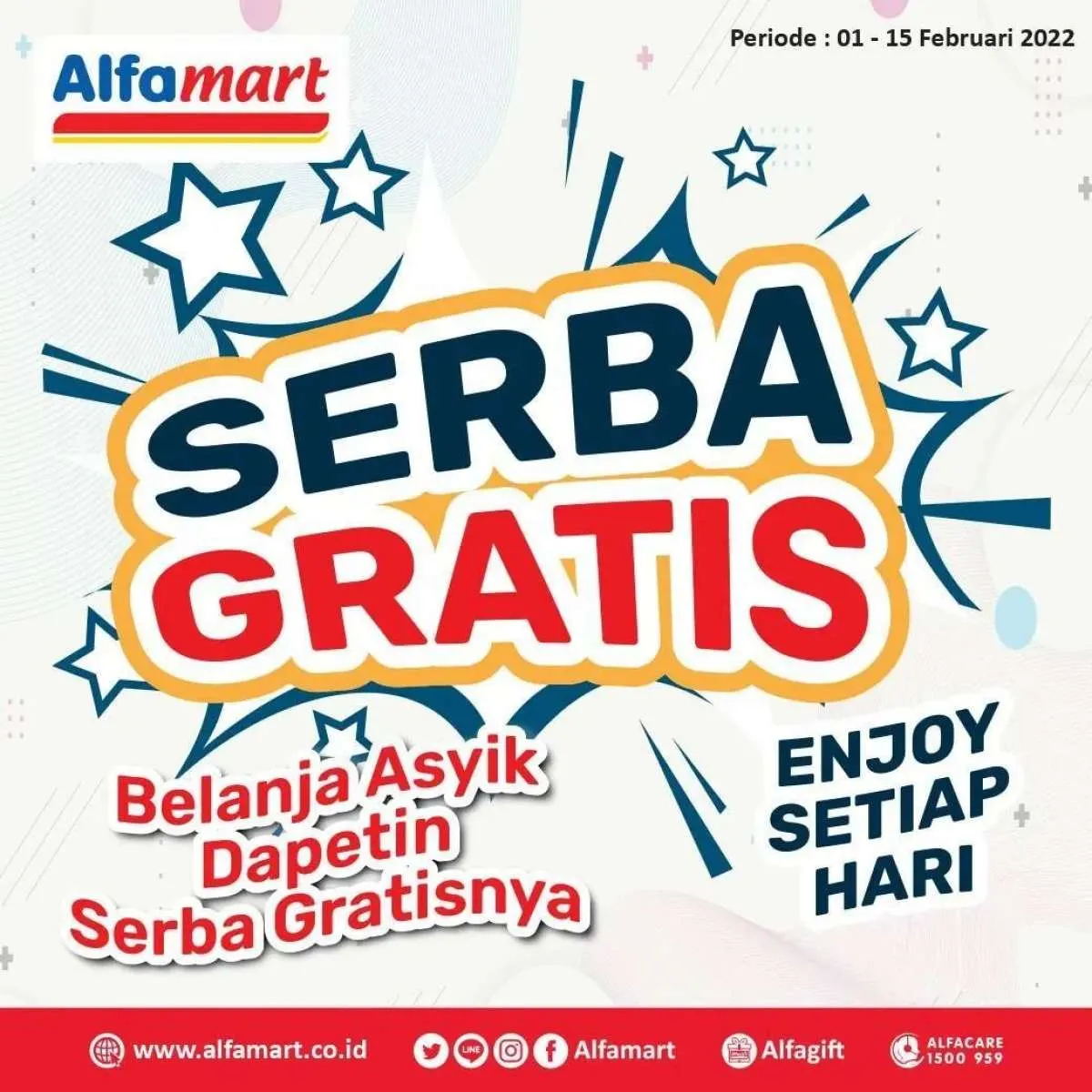 Promo Alfamart Serba Gratis 1-15 Februari 2022, Nikmati Penawaran Beli 1 Gratis 1