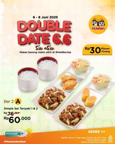 Promo HokBen 6.6 Mulai 6-8 Juni 2025