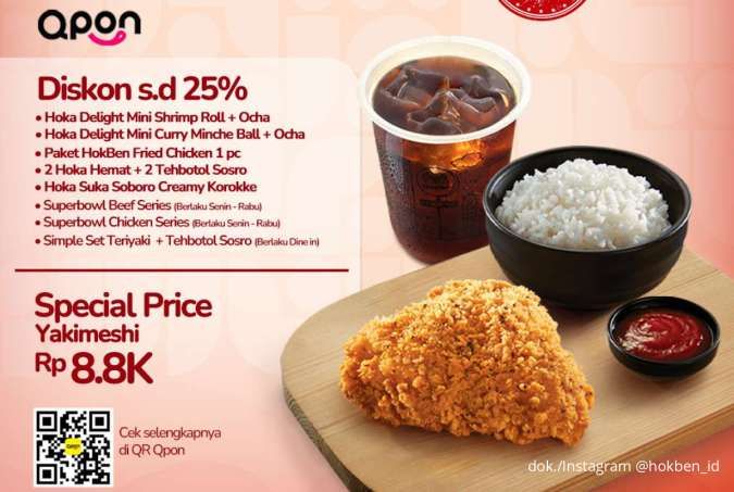 Makan Hemat Pakai Promo HokBen x Qpon November, Beli Yakimeshi Cuma Rp 8.800