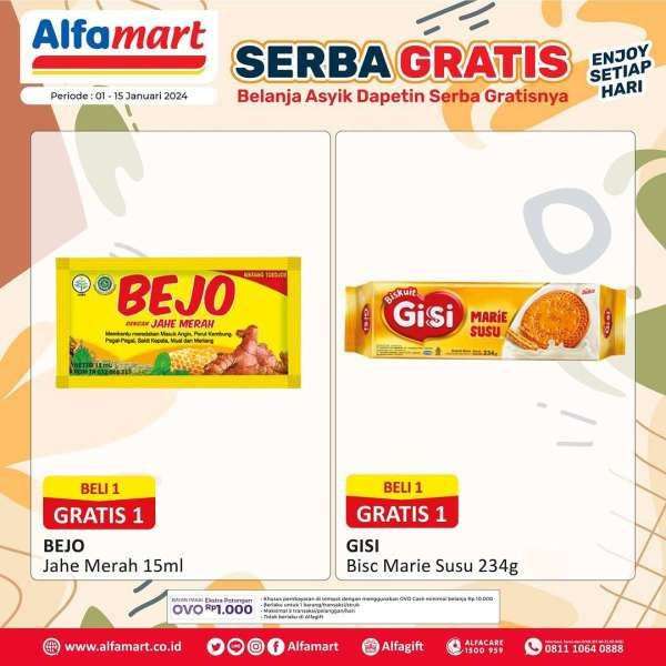 Promo Alfamart Serba Gratis Terbaru 1-15 Januari 2023