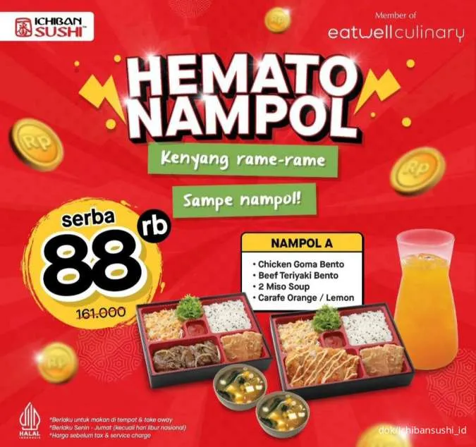 Ichiban sushi paket Hemato Nampol