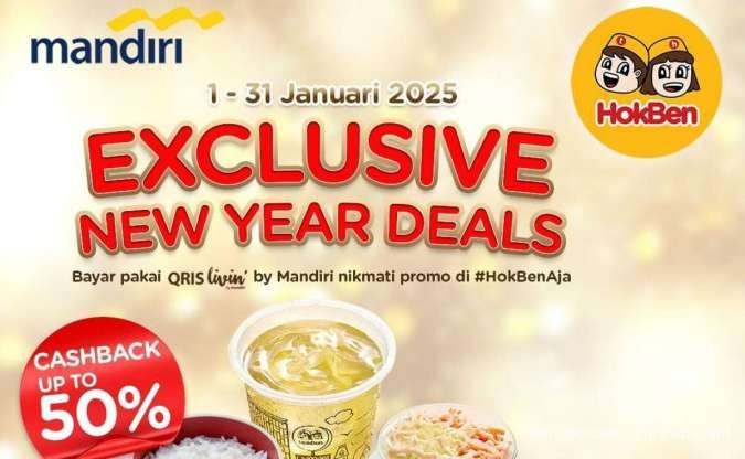 Promo HokBen dengan Livin by Mandiri Januari 2025, Cashback Sampai 50% di Awal Tahun