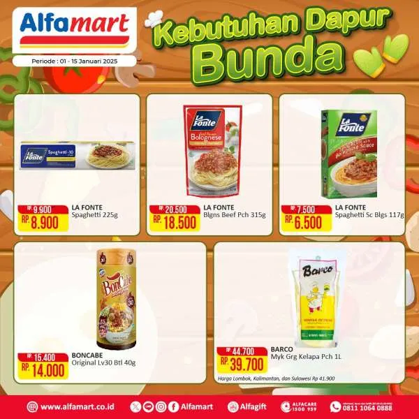 Promo Alfamart Kebutuhan Dapur Periode 1-15 Januari 2025