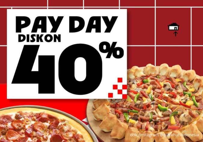 Promo Payday Pizza Hut x BCA 25-27 Desember, 1 Large + 1 Regular Pizza Diskon 40%