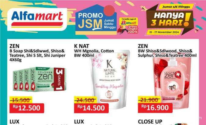 Promo Deterjen dan Sabun Mandi Weekend, Zen Beli 3 Gratis 1 Segera Berakhir