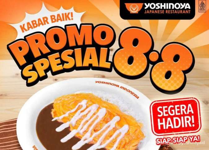 Promo Spesial 8.8 Yoshinoya 8-14 Agustus, 3 Paket Japanese Curry Serba Rp 88.000
