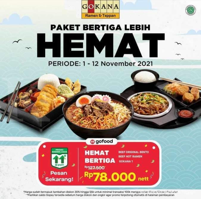 Promo Gokana Paket Hemat 3 Porsi