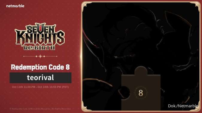 Kode redeem Seven Knights Rebirth event Mysterious Puzzle berhadiah Gold
